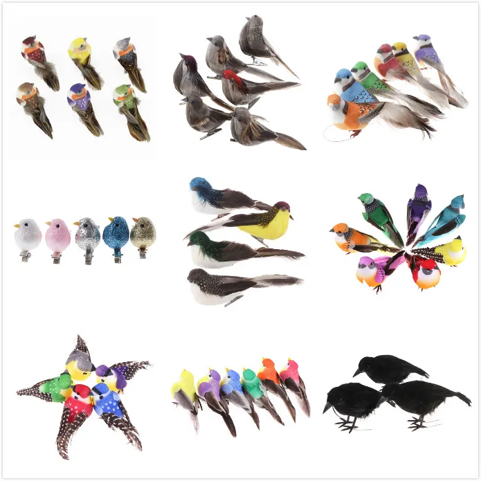 1/12 шт. пенопластовые Искусственные Птицы товары для цветов на свадьбу