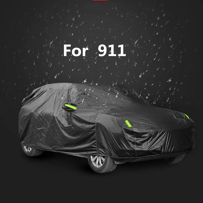 Type 7 Черный Водонепроницаемый полный автомобильные чехлы для Porsche Cayenne, Macan, Panamera, 918 911 718 2011 2012 2013 - Название цвета: Type 7