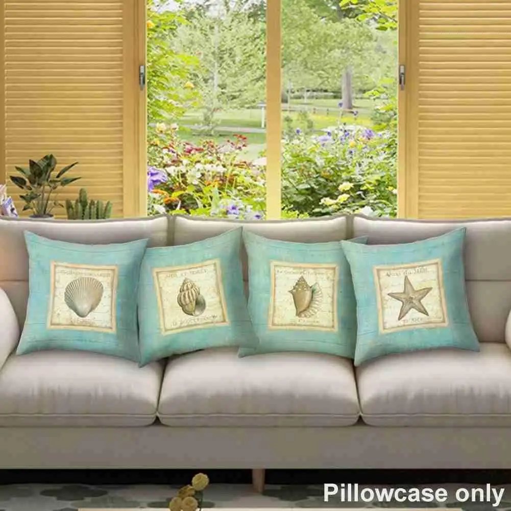 

Modern Marine Life Series Decorative Printed For Living Sofa Bed Car Room Home 45*45cm Decoration Printing Cushion Cover So L9E7