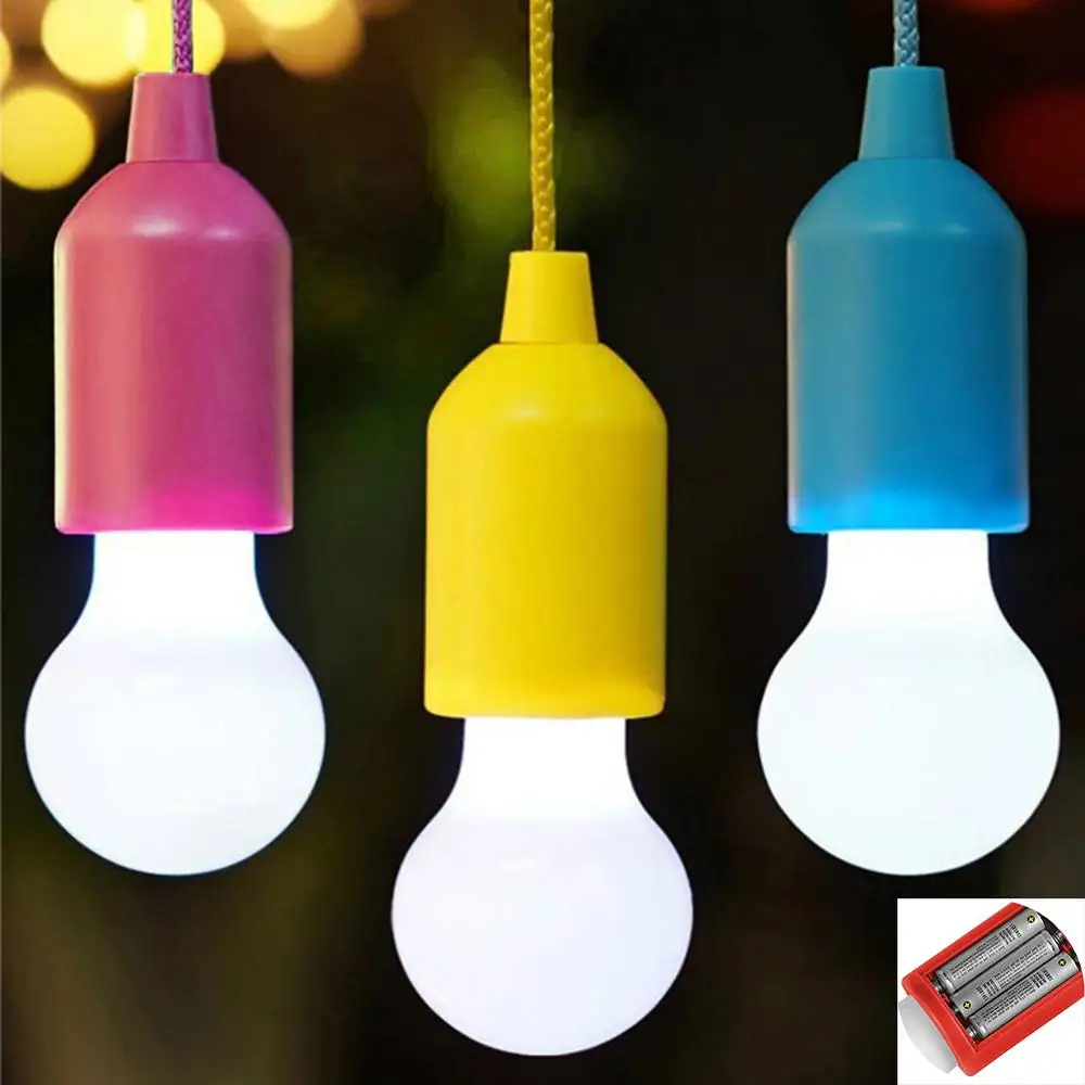 Светодиодная лампочка с аккумулятором 7 цветов 3 аккумулятора AAA|Ночники| |