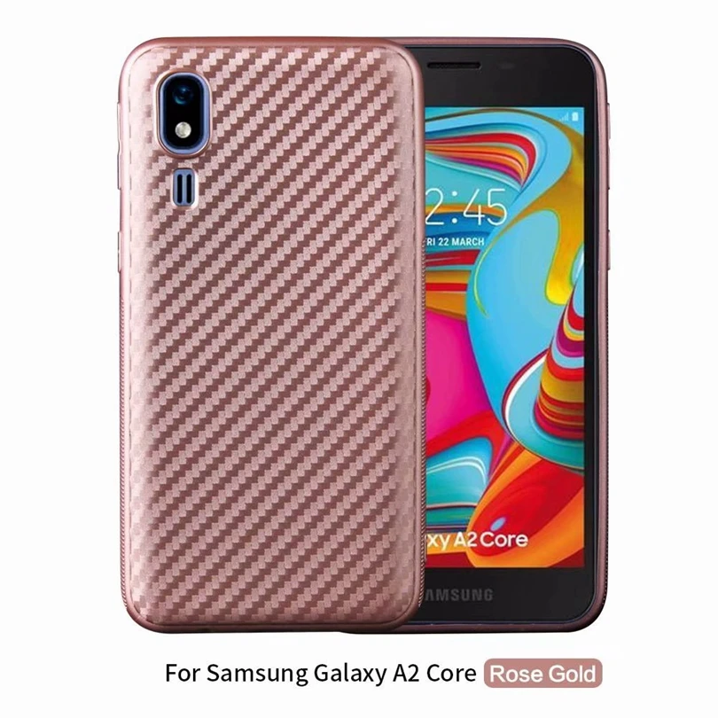 Для samsung Galaxy A2 Core/A2Core чехол из углеродного волокна Жесткий ТПУ задний мягкий