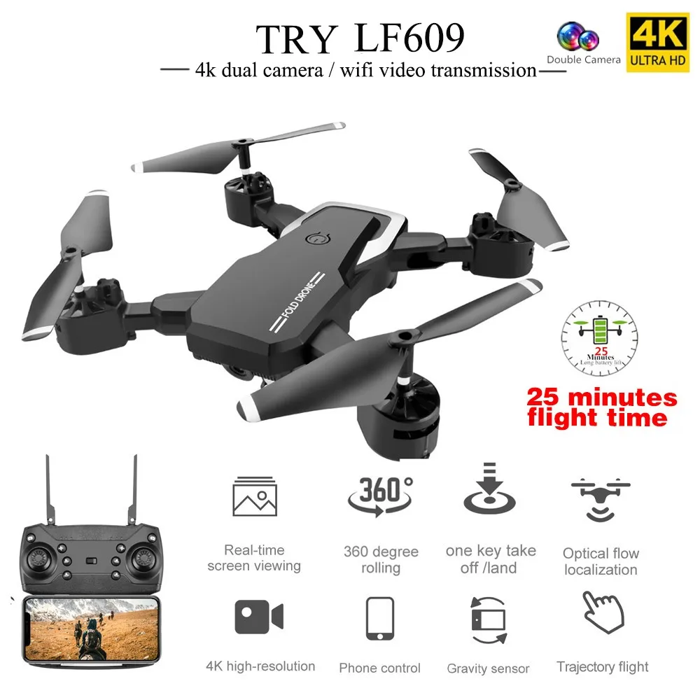 

Квадрокоптер LF609 с двойной камерой, Wi-Fi, 1080p, Fpv