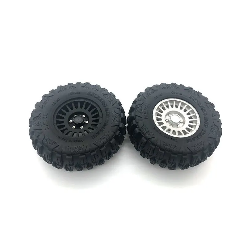

4PCS Metal 2.2Inch Beadlock Wheel Rim Tire Set for 1/10 RC Crawler Traxxas TRX4 G500 TRX6 G63 Benz Axial Wraith