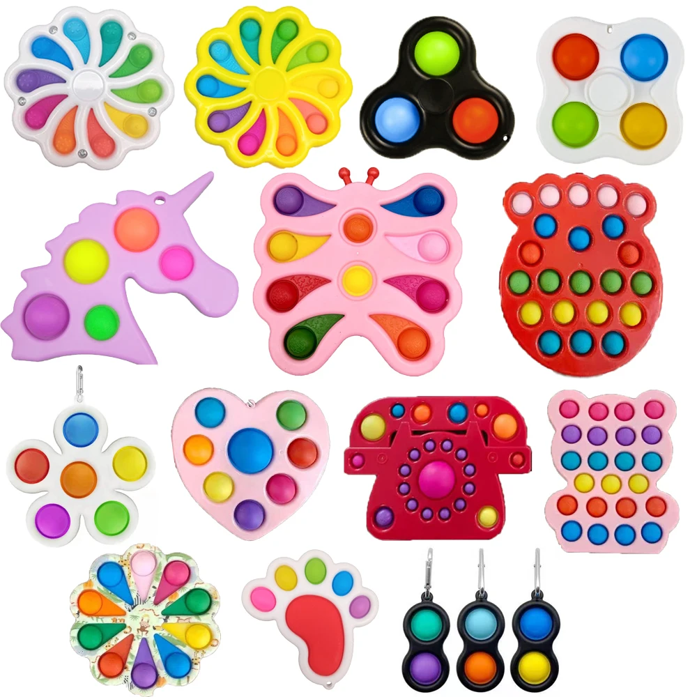 

Fidget Simple Dimple Toy Butterfly Dinosaur Heart Antistress Relief Hand Toys For Kids Audlt Educational Autism Special Need Toy