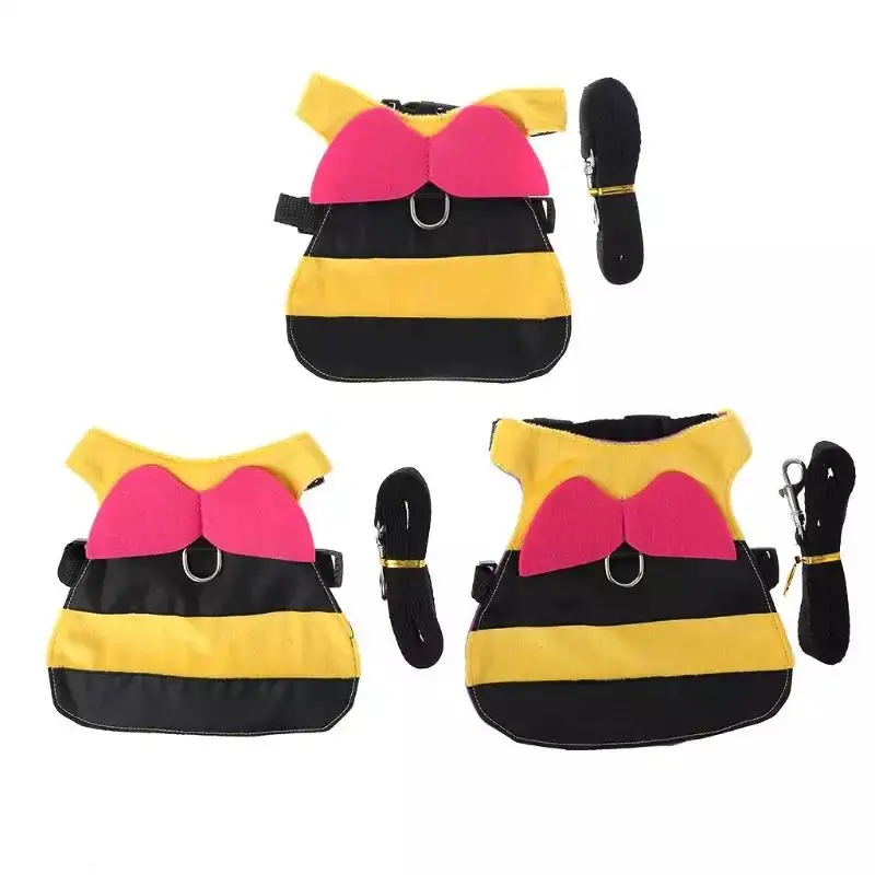

Bee Costume Traction Rope Rabbit Clothes Bunny Walking Rope Pet-specific Chest Harness Small Cat Control Belt Teddy Outing Tool