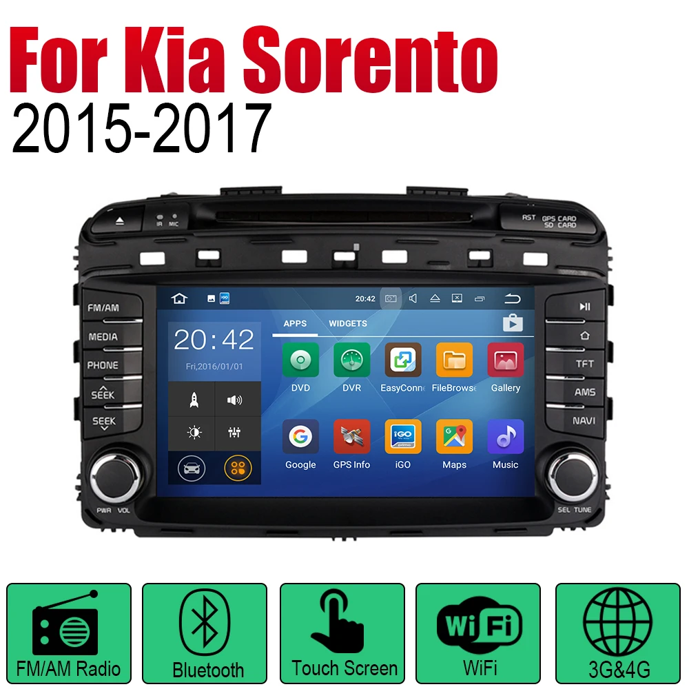 Автомобильный dvd-плеер gps навигация для Kia Sorento Prime KX7 автомобильный Android мультимедийная система экран Радио стерео
