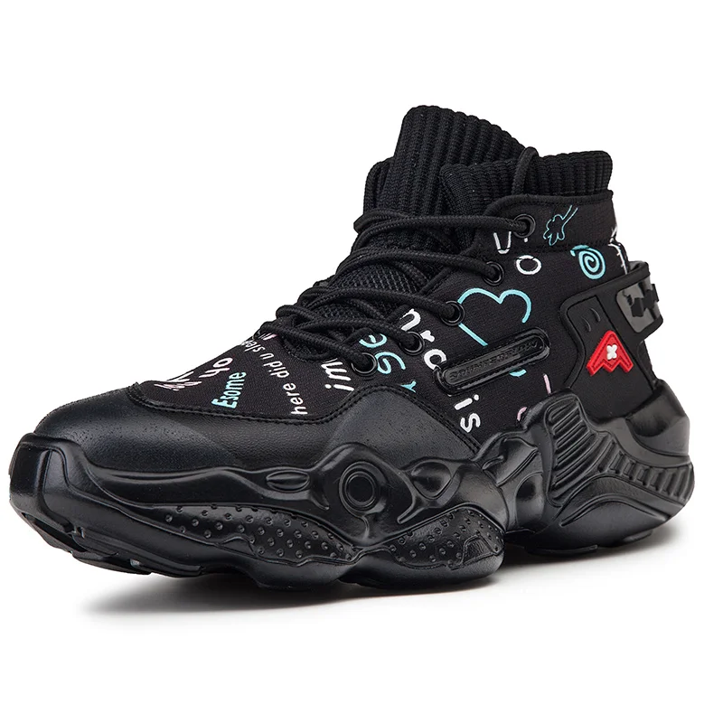 

High-top White Shoes Men Heighten Fashion Trend Casual Sneakers Autumn 2021 Chunky Men Shoes Plus Size Tennis Zapatillas Hombre
