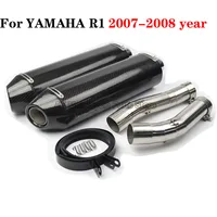 Slip On For YAMAHA R1 2004 2005 2006 2007 2008 2009 2010 2011 2012 2013 Motorcycles Exhaust Full System Muffler With Mid Pipe
