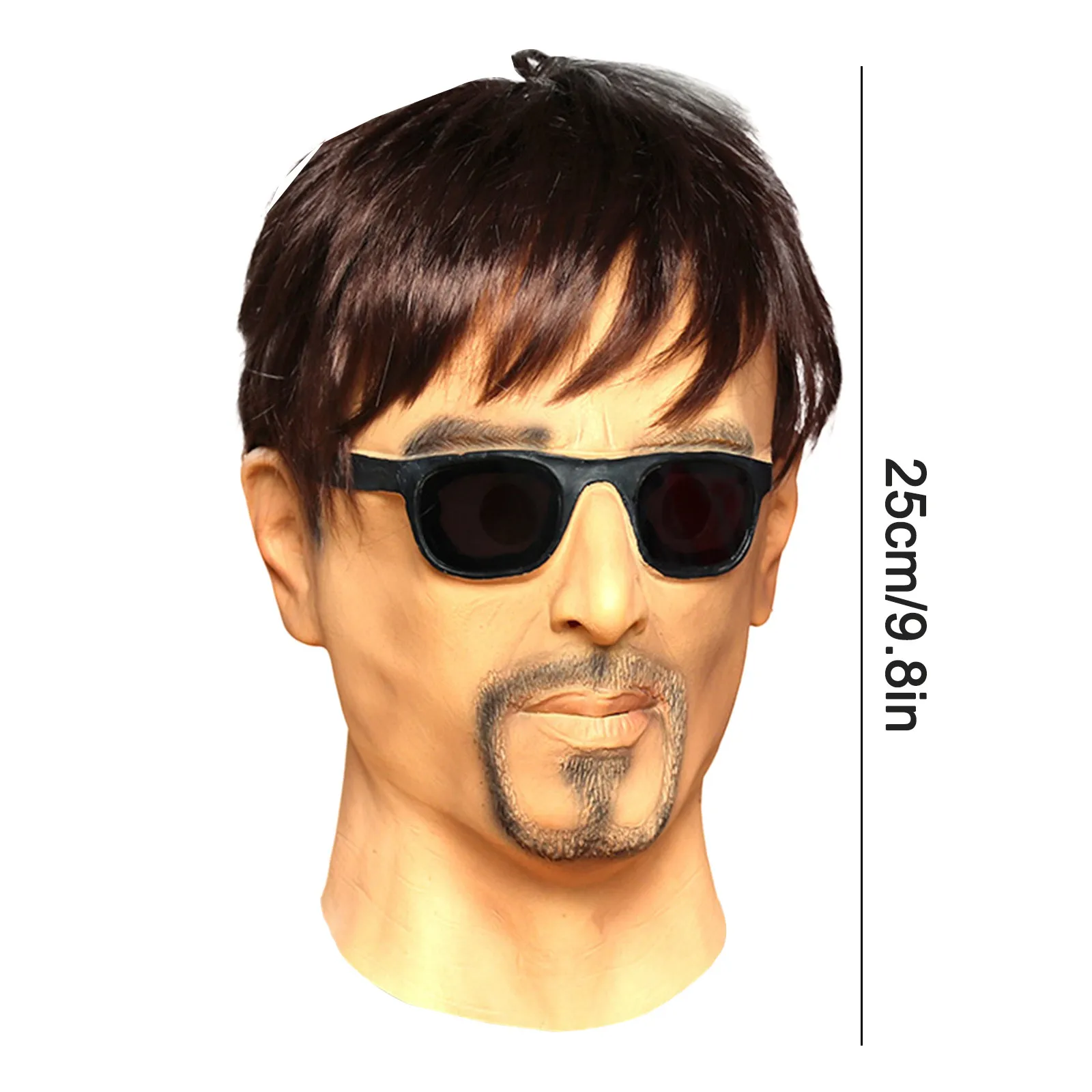 

Halloween Mask Terror Scary Cosplay Costume Average Size For Adults Realistic humanoid mask Masquerade Can scare your friends