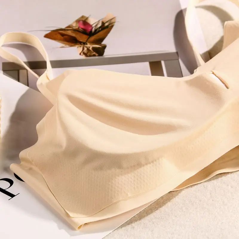 

Yoga Sports Bra V-neck No Steel Ring No Trace Solid Color Fitness Breathable Bra
