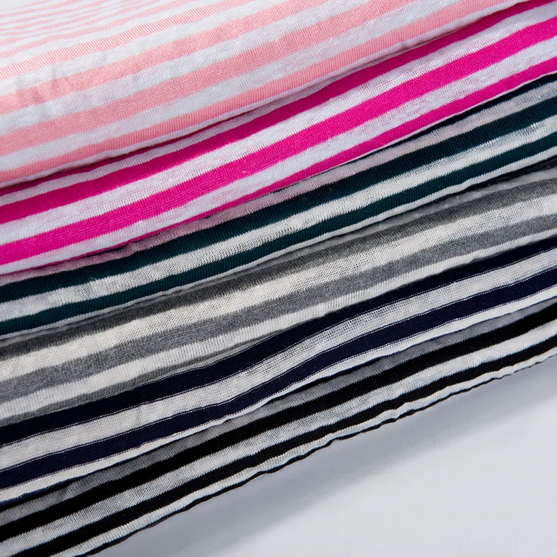 KA0420 Classic Stripe Thin Linen Viscose Jersey Fabric For Cardigans-Fly In Summer Feel a Bit Rough 50x162cm/Piece | Дом и сад