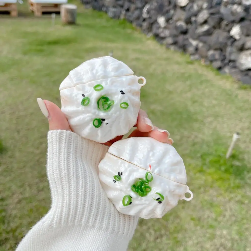 

Для Airpods Pro Pan-жареная Паровая мягкая булочка для Apple Airpods 1 2 китайская кухня Baozi беспроводной чехол для наушников