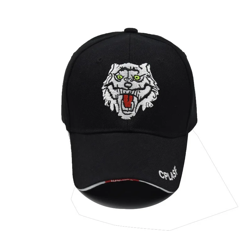 Бейсболка унисекс с вышивкой в виде головы тигра весна-лето | Аксессуары для