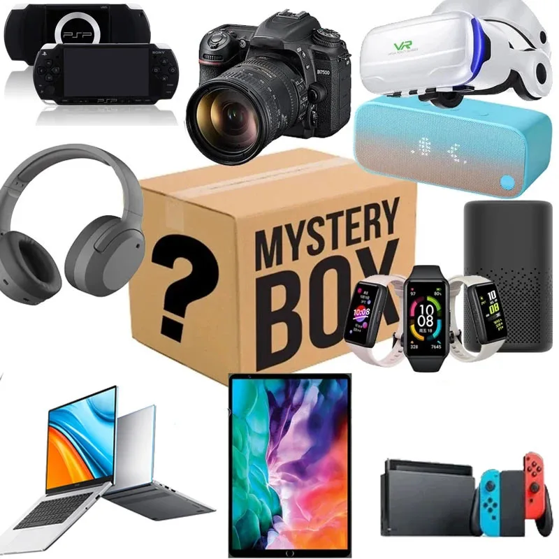

Lucky Mystery Box, Mysterious Random Product, Have The Opportunity To Open: Such As Laptop, Mobile Phone, Camera, Any Possible