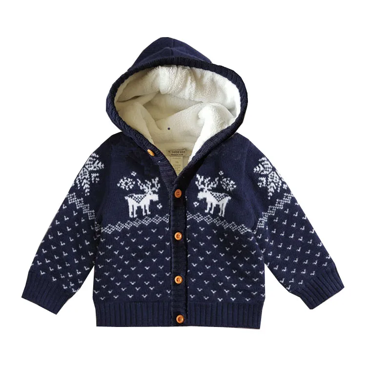 Детские зимние свитера для маленьких мальчиков и девочек Хлопковый зимний