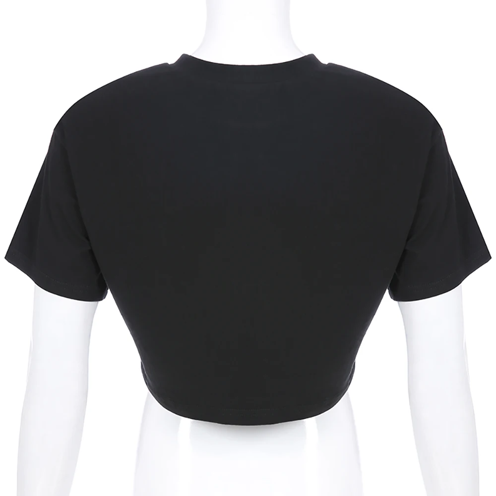 

Fashion New 2020 Hot Sale Solid Short T Shirt Women Casual O-Neck Short Sleeve Tees Crop Tops Blouse Hip-Hop Loose T-shirt