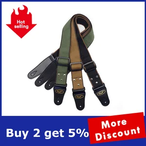 Регулируемый чистый хлопчатобумажный ремень для гитары для акустической электрической бас-гитары, музыкальные аксессуары, цвета на выбор