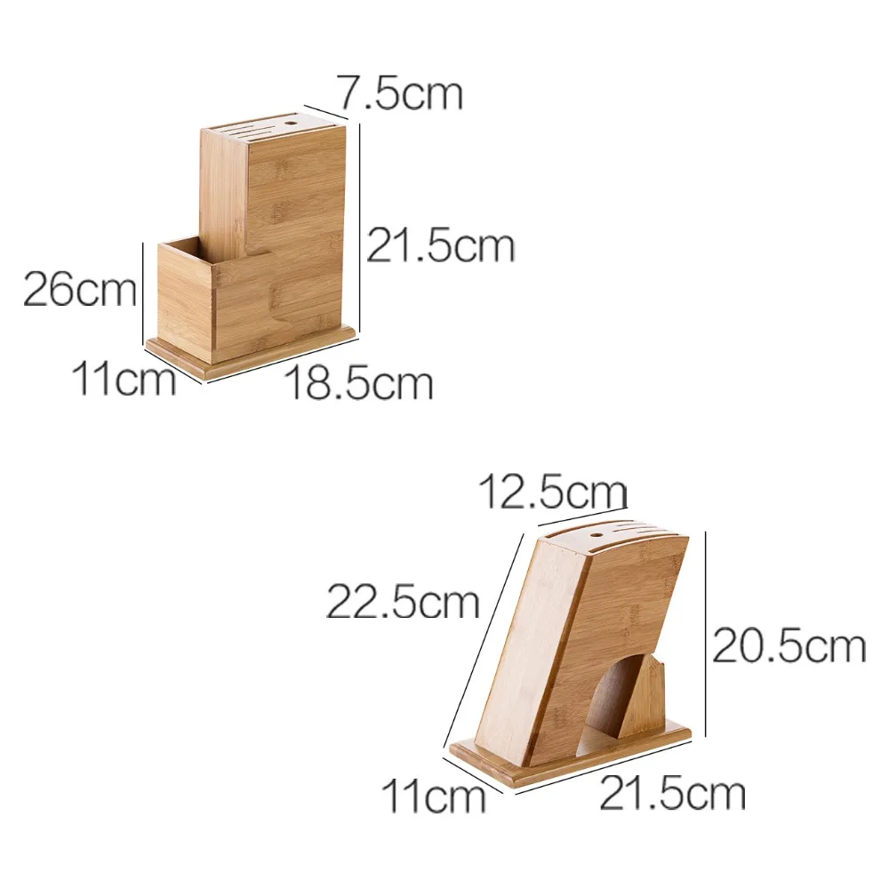 

Wood Knife Holder Knife Block Stand Knives Storage Shelf Rack Organizer Hidden Knife Case Kitchen Accessories Bamboo