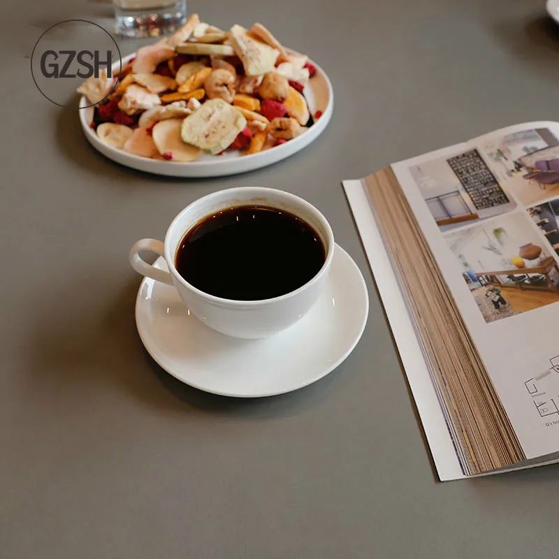 

HZSH Ins Горячие продукты Керамика Кофе чашки указан Европейский Стиль чашки для капучино для латте кофе мокко Чай Кофе чашка с блюдцем