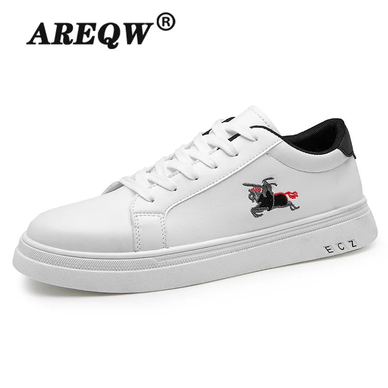 

2021 Spring New White Shoes Men's Sneakers Casual Students Men's Shoes Lace-up Shoes