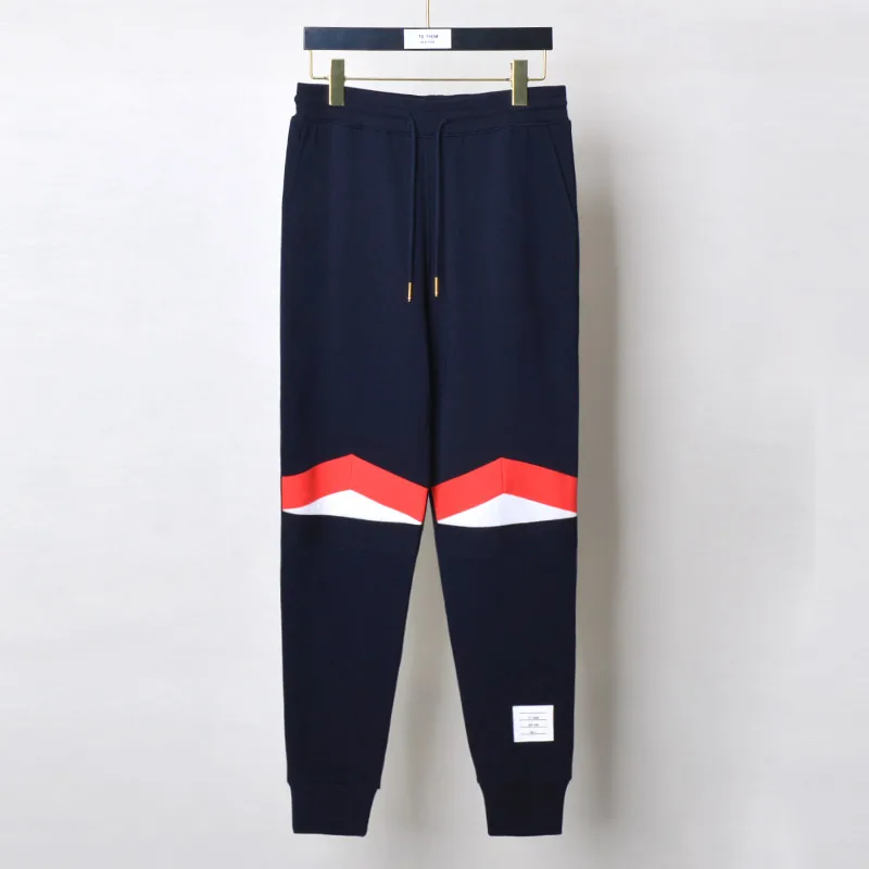

TB 2021 Fashion Brand Sweatpants Men Panelled Casual Sport Trousers Tracksuit Bottoms Hip Hop Jogger Track Pants