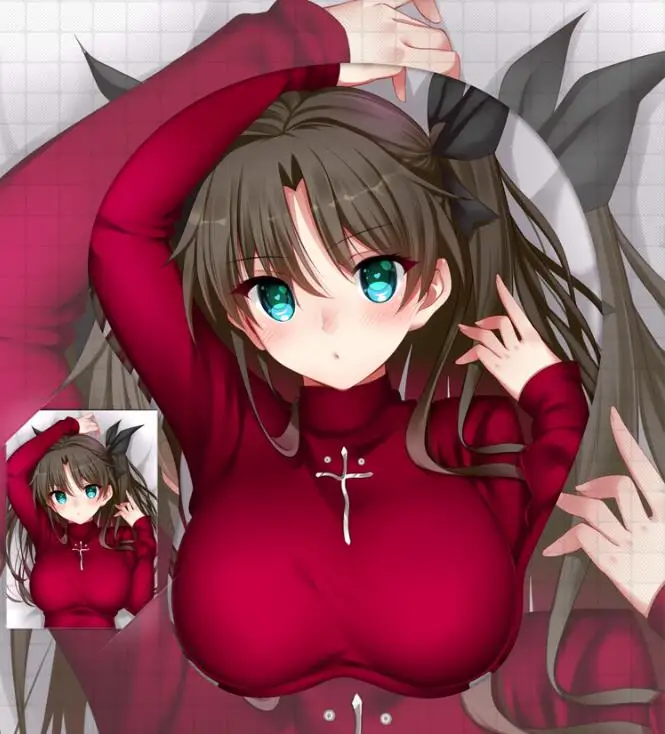 Fate/stay night Tohsaka Rin рисунок 3d аниме девушка Мягкий гель игровой коврик для мыши