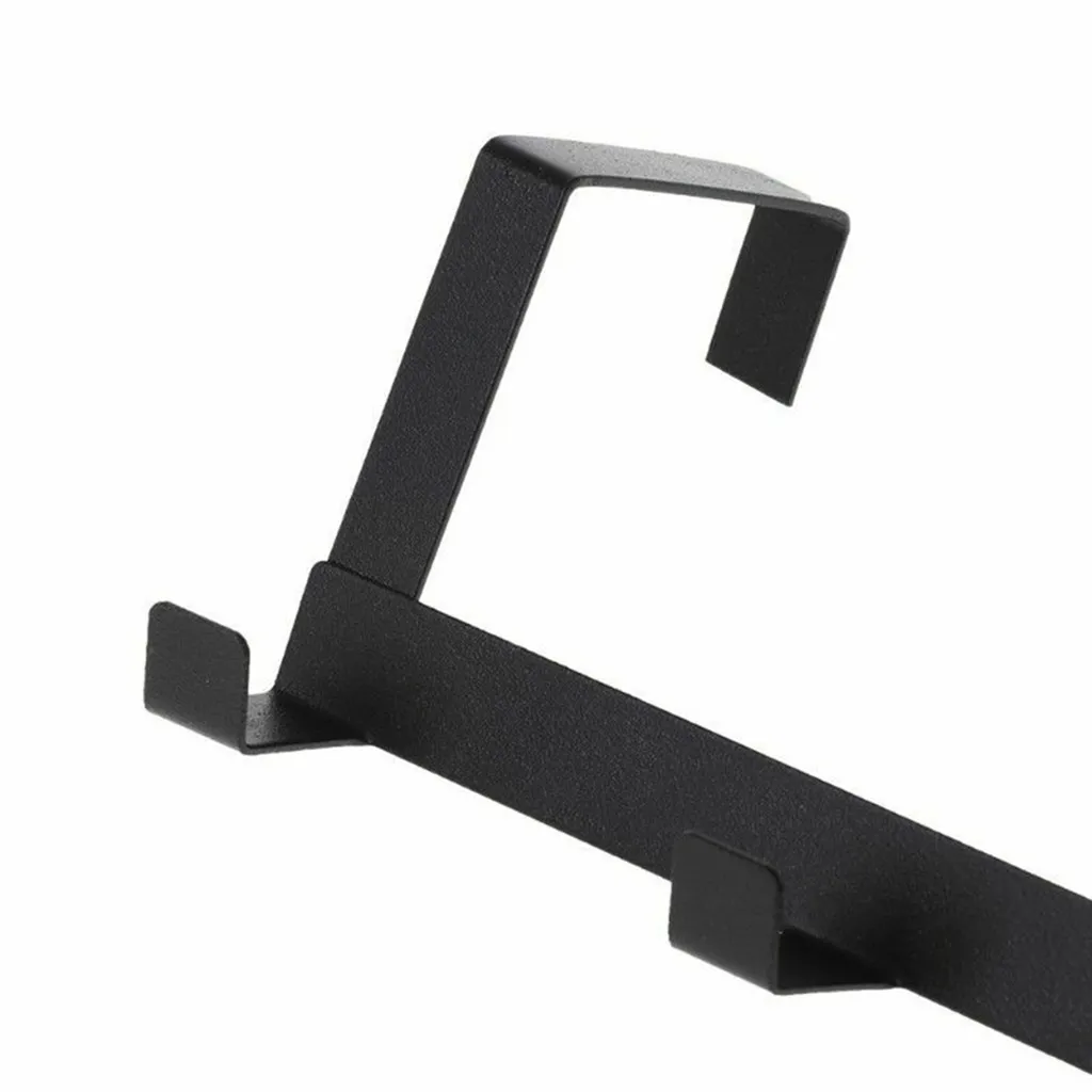 

Living Room Kitchen Wrought Iron Door Hooks Free Perforated Clothes Hanger Dormitory Coat Hooks Towel Hanger 5 rows Of Hooks #40