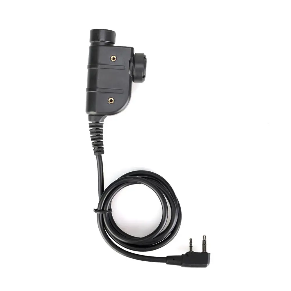 RETEVIS ETK005 Adjustable Tactical Throat Mic With PTT Walkie Talkie Headset For Airsoft Game Headphone With 2 Kin Transfer Plug