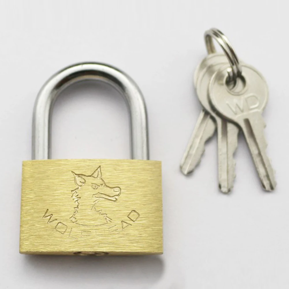 Навесной замок мини медный для шкафчиков с 3 клавишами дорожные замки багажа