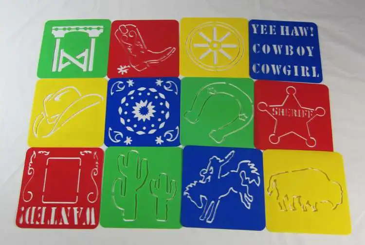 

Children Puzzle Early Painting Cowboy Drawing Board Sketchpad Toy Stationery Template Tools Unisex Plastic Paint Learning 2021