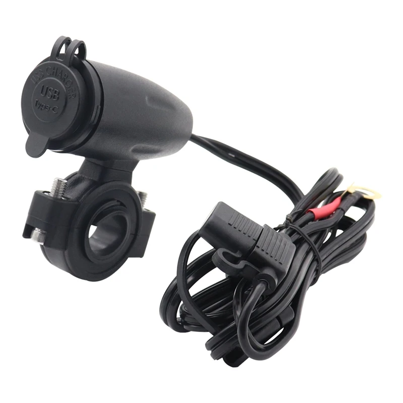 

Universal Motorcycle USB PD Charger Quick Charger for Phone for Handlebars Mount