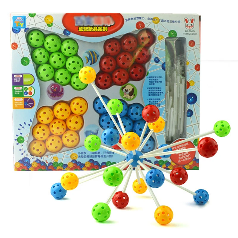 3D Интеллектуальный пазл пластиковые детские сборные игрушки Монтессори сделай