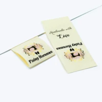 custom sewing label logo or text fold tags personalized brand printing labels sew on label fr133
