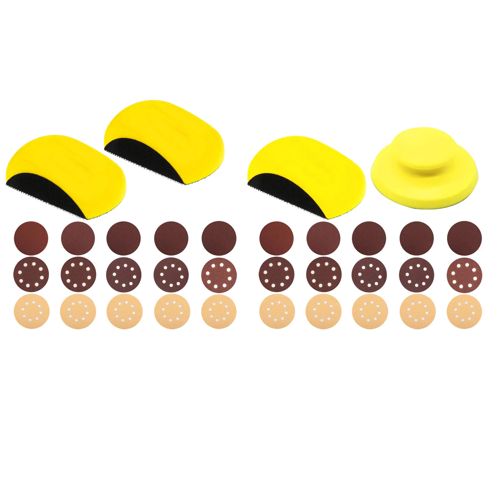 

5-дюймовые ручные шлифовальные блоки для задней панели в форме мыши, шлифовальные диски, ручная круглая полировка