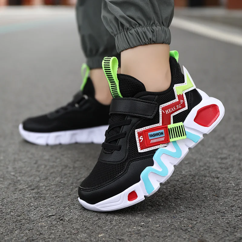 

Four Seasons Children's Breathable Lightweight Fashion Casual Sports Shoes Kids Sneakers for Boy and Girl Soft Non-slip Running