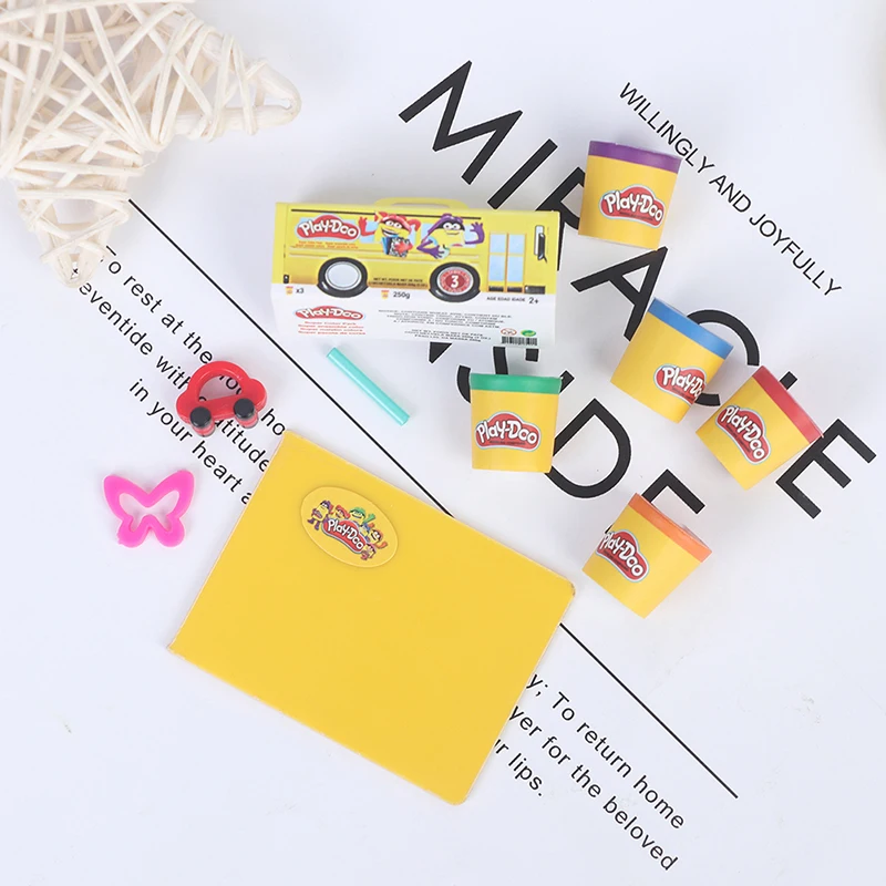 

1 Set 1:12 Mini Dollhouse Miniature Colorful Clay Set for Doll House Accessories