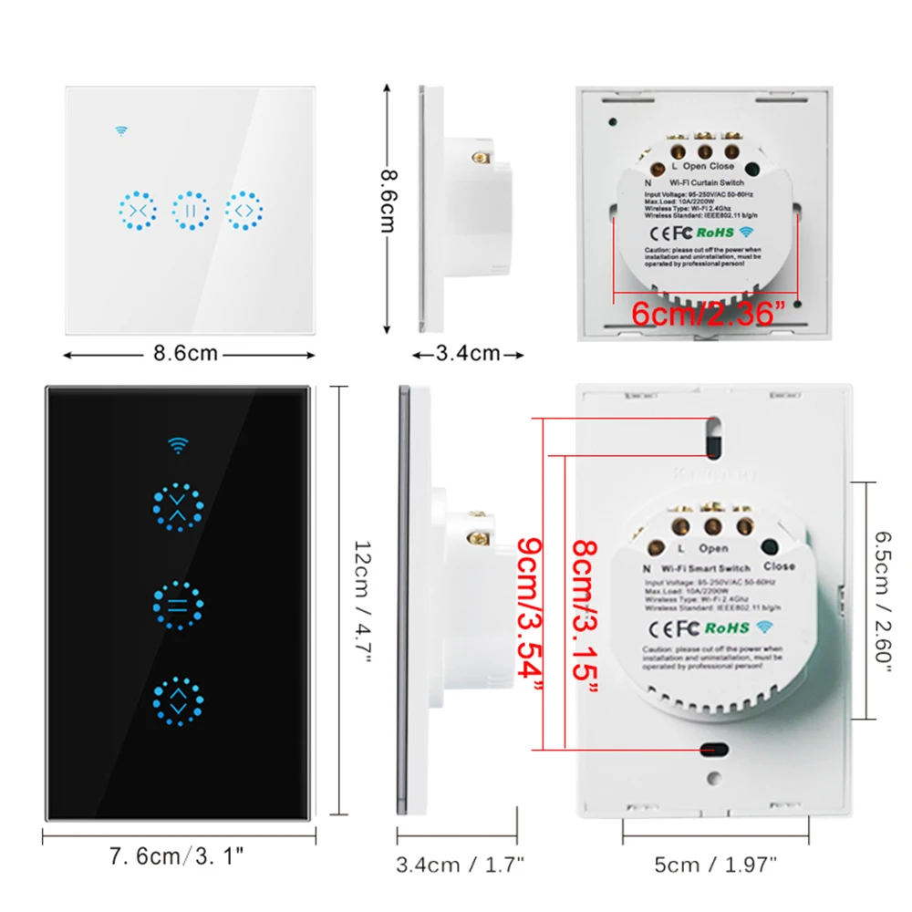 eWeLink WiFi Smart Curtain Blind Switch for Roller Shutter Electric  Motor Google Home Alexa Echo Voice Control DIY Smart Home images - 6