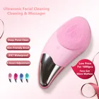 Электрическая щетка для очищения лица, силиконовый Ультразвуковой очиститель лица, очищающее средство для лица, уход за кожей, массажер, ультразвуковой глубокий очиститель пор