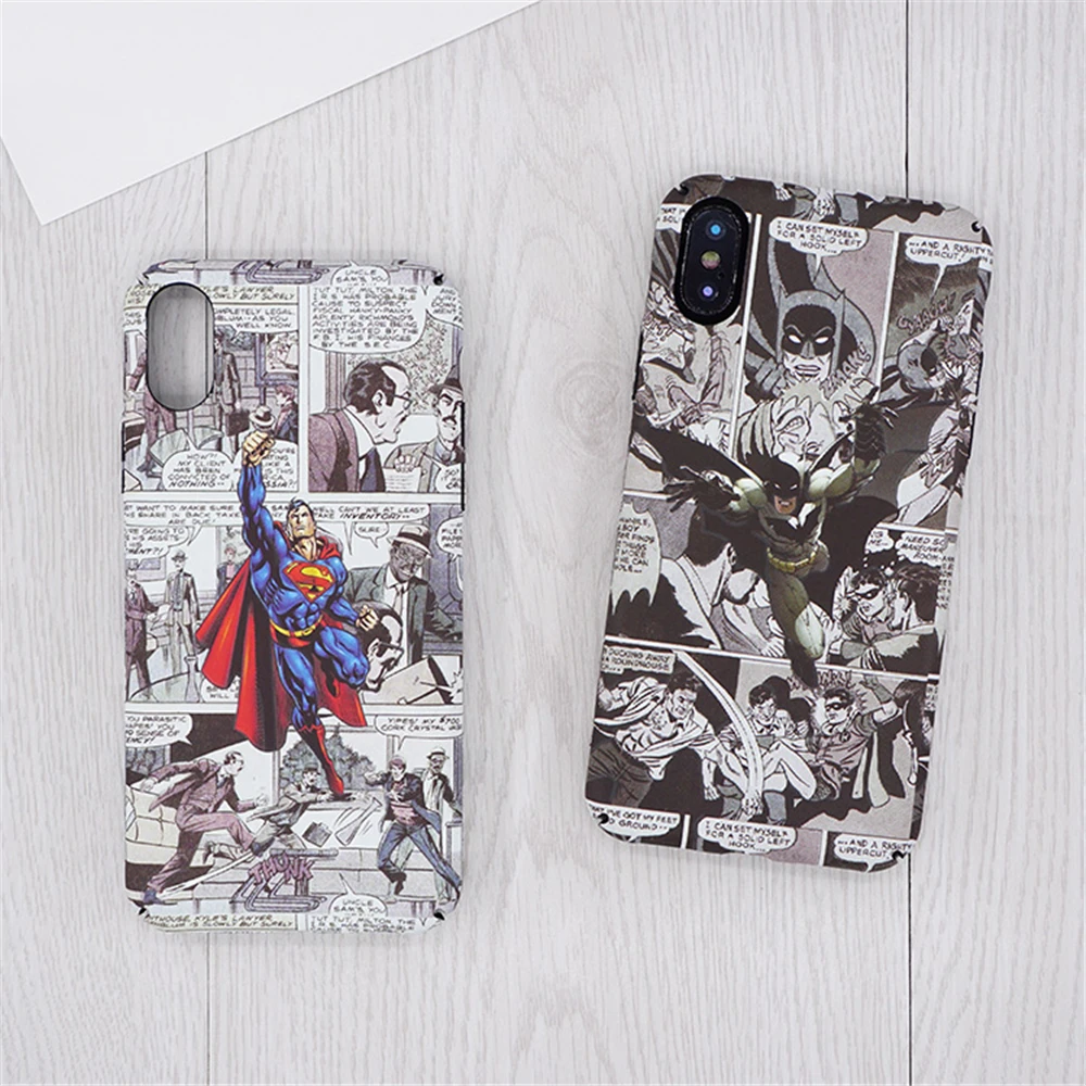 Marvel Бэтмен Супермен Человек-паук световой телефон чехлы для iphone 5 5s 7 8 6 6s плюс X 10