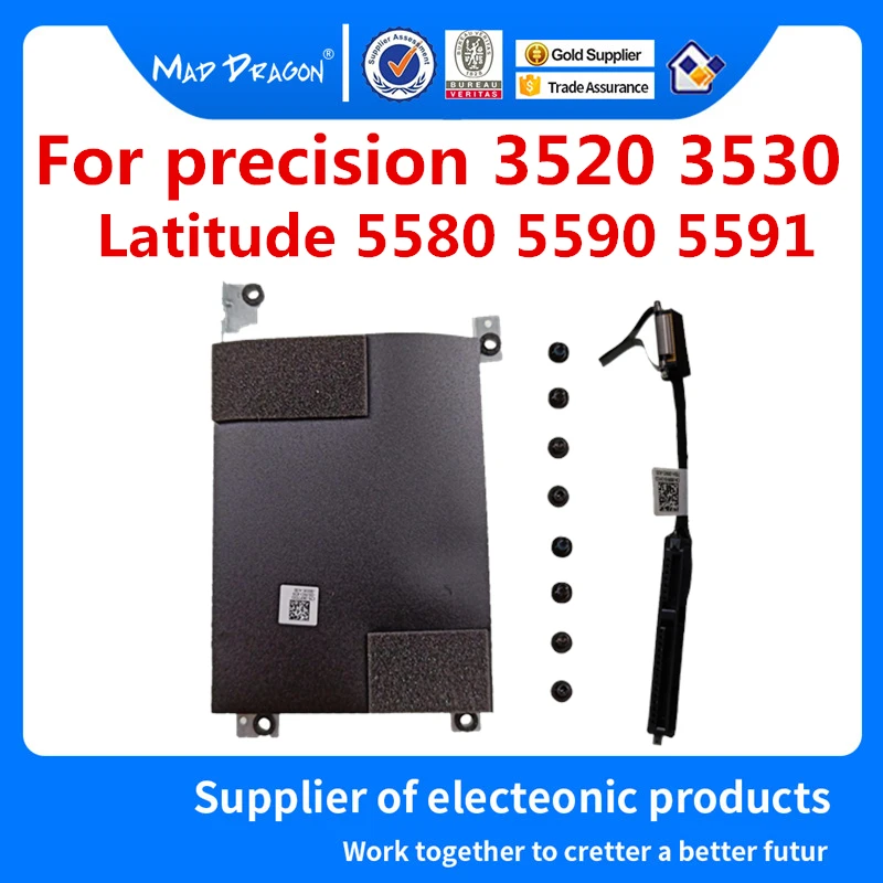 

New 06NVFT 6NVFT 06F7DD 6F7DD HDD Cable Hard Drive Caddy Bracket KITS for Dell Latitude 5580 5590 5591 E5580 E5590 M3520 M3530
