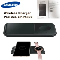 official samsung wireless charger pad duo ep p4300 for buds pro watch 3 active 12 for iphone galaxy series phones for airpods