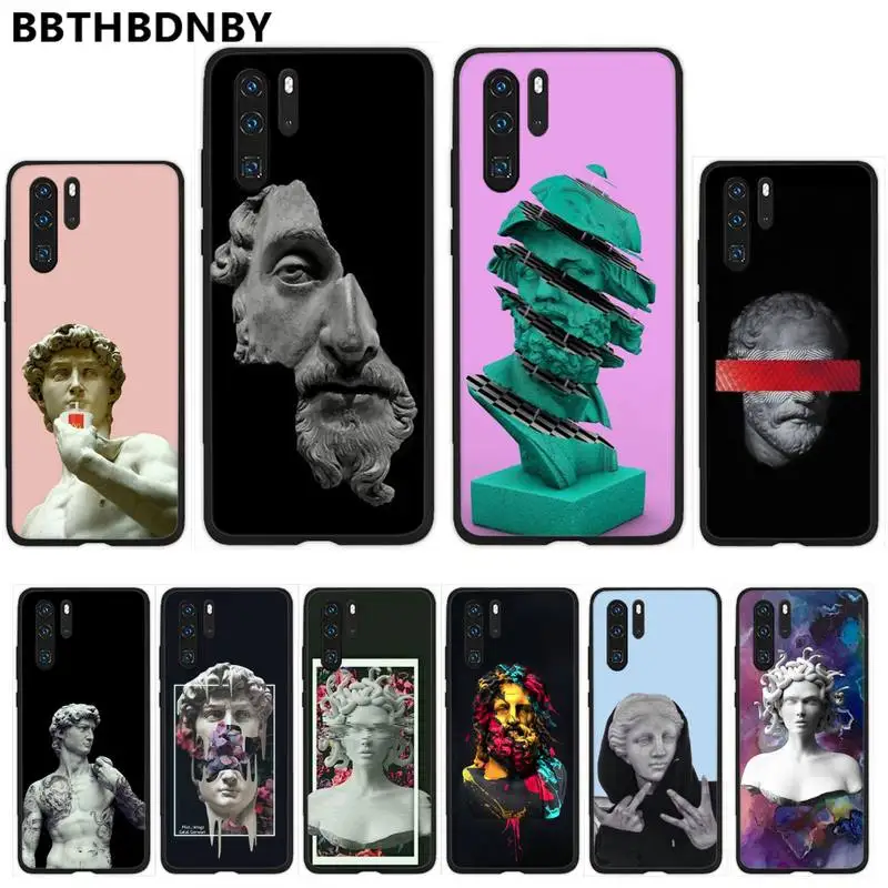 

David Medusa plaster funny art Phone Case For Huawei P9 P10 P20 P30 Pro Lite smart Mate 10 Lite 20 Y5 Y6 Y7 2018 2019