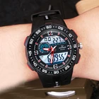 Часы наручные Pasnew мужские спортивные с двойным дисплеем, брендовые аналоговые цифровые светодиодные электронные кварцевые, 2021