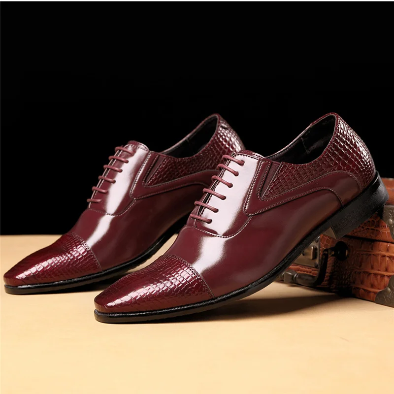 

Wedding Dress Plus Size Elegant Leather Shoes Men Business Italian Party Shoes for Men Original Oxford Men Office Shoes Formal