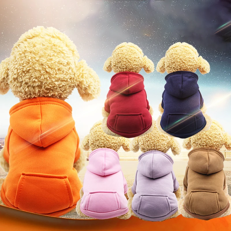 

Autumn Winter Pet Cat Dog Clothing Fleece Warm Hoodie Small Medium-sized Dog Clothes Hoodie Chihuahua French Bulldog Pet Product