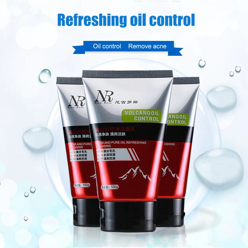 

Volcanic Mud Facial Cleanser Anti-acne Blackhead Remover Daily Face Wash for Removing Oil Control M88
