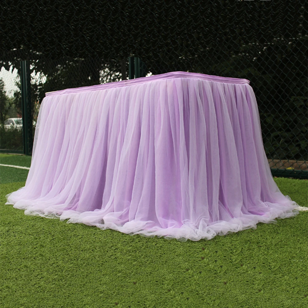 Свадебная обеденная скатерть белая розовая синяя марлевая элегантная юбка для