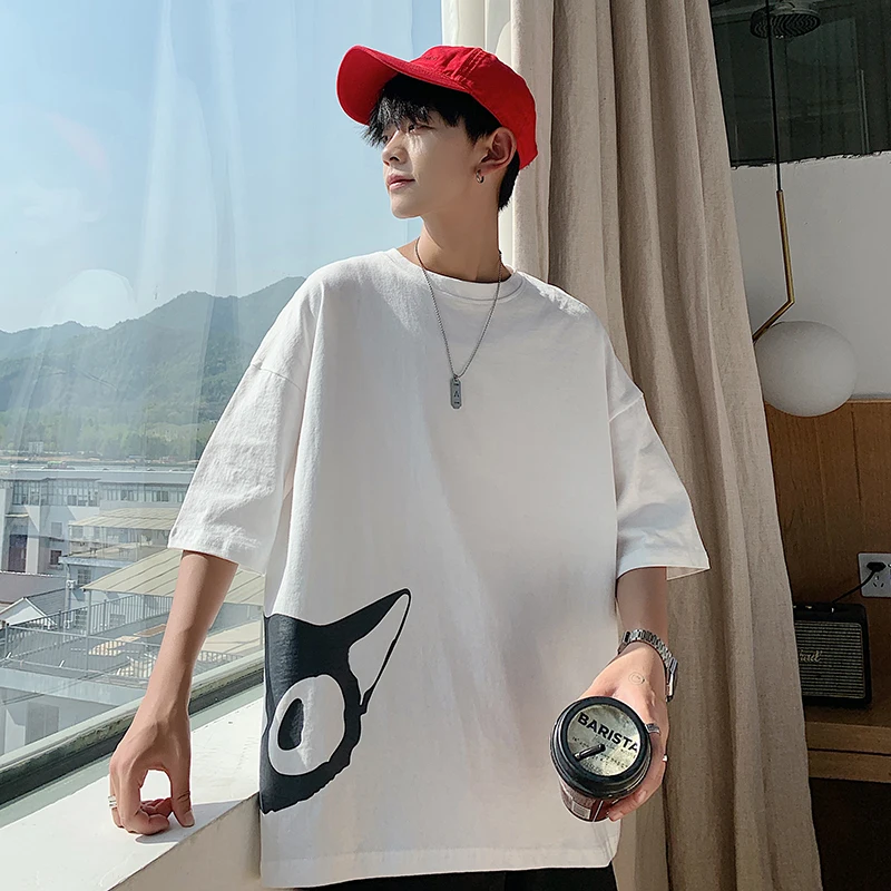 Мужская футболка SingleRoad летняя хлопковая Футболка большого размера в стиле