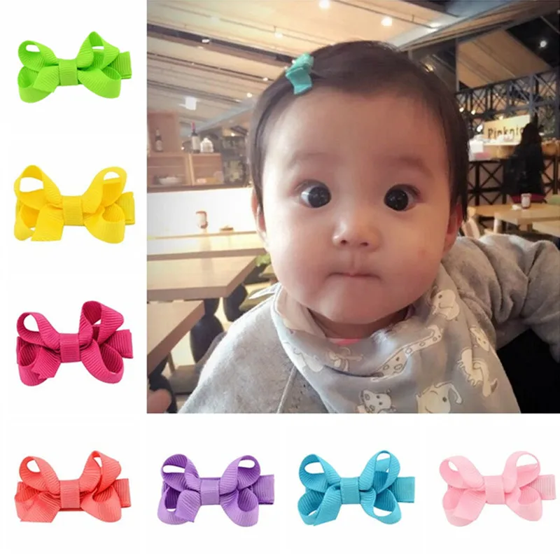 

10Pcs/Lot 2.7" Ribbon Bows Hair Clips for Kids Girl Mini Hair Bows Barrettes Hairpins Hairgrips Hairbands Children Headdress 784