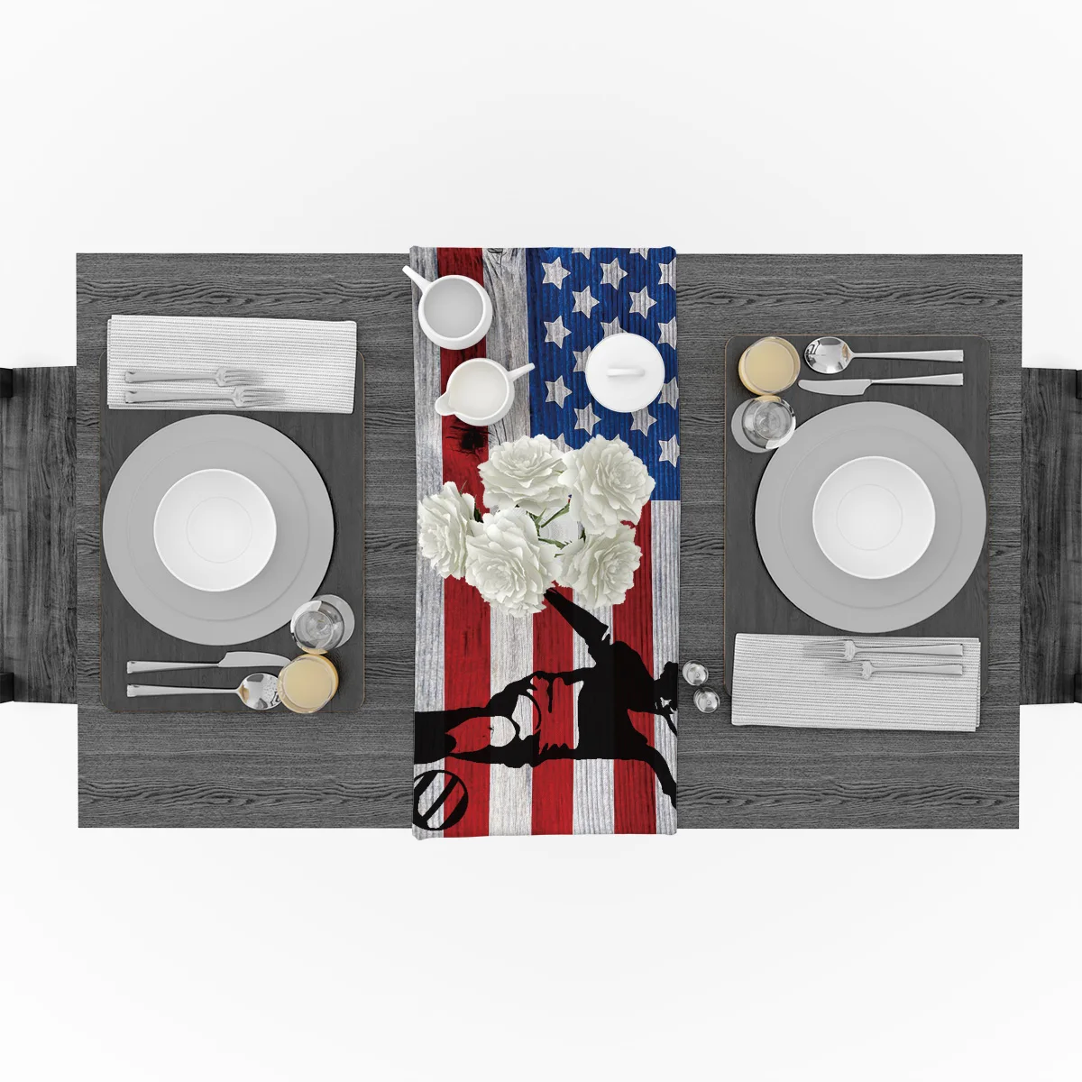 Настольная дорожка s Ретро деревянный американский флаг футболист современный